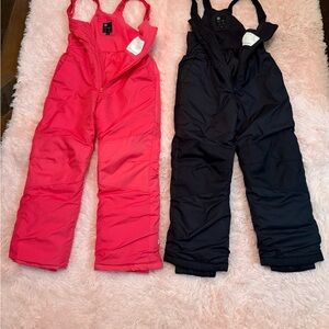Pink and Black Snow Bib Pants